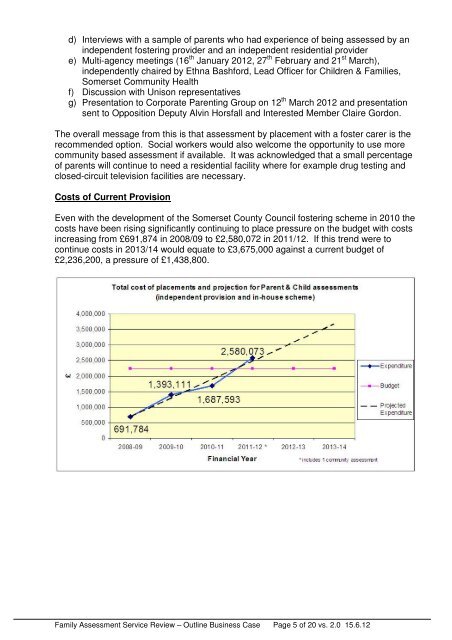 Family Assessment (Parent & Child) Service Review Outcome