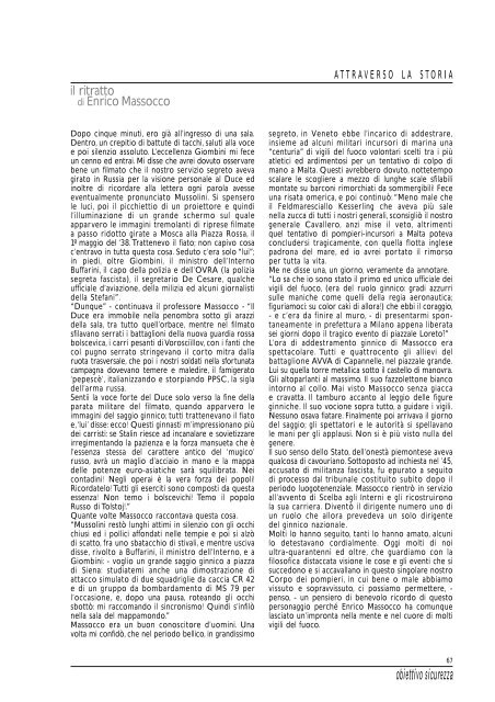 Ritratto di Enrico Massocco - Obiettivo Sicurezza - Corpo Nazionale ...