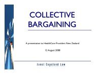 COLLECTIVE BARGAINING - New Zealand Aged Care Association