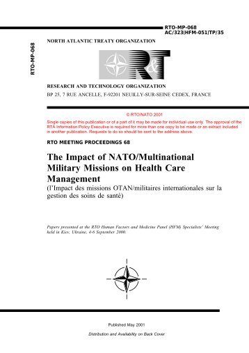 Availability - NATO Research & Technology Organisation