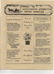 Volume 02-2 Juin 2000 - Association québécoise du cheval canadien