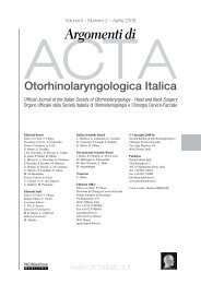 Qui - Acta Otorhinolaryngologica Italica