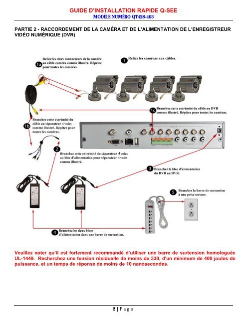 Guide d'installation rapide - Q-See