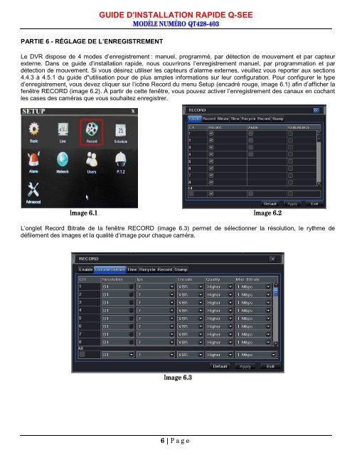 Guide d'installation rapide - Q-See