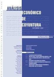 Informe de coyuntura, Setiembre del 2004 - Pontificia universidad ...