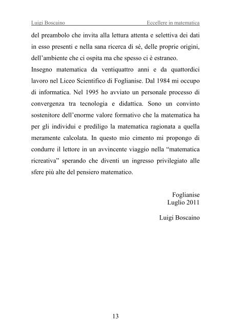 Leggi le prime pagine del libro - Lo shop di Matematicamente.it