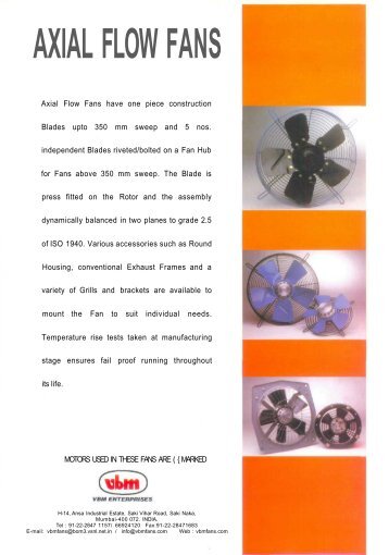 AXIAL FLOW FANS 92 mm