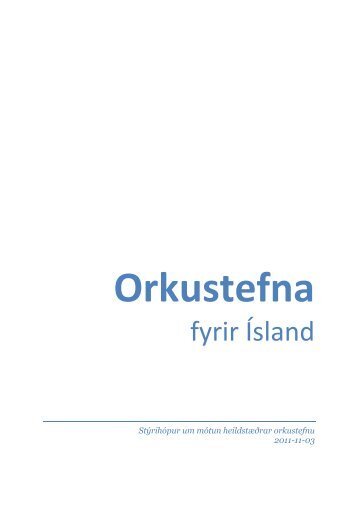 Orkustefna fyrir Ãsland - National Energy Authority of Iceland