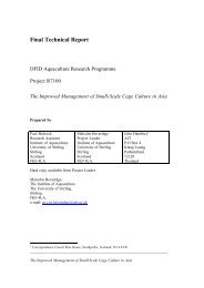 Final Technical Report - DFID@Stir - University of Stirling