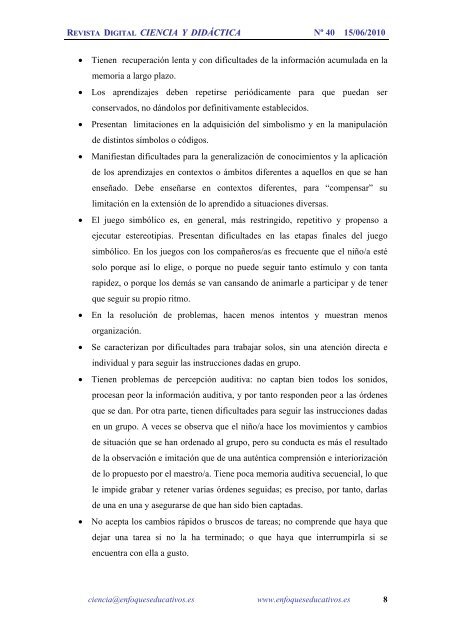 NÂº40 15/06/2010 - enfoqueseducativos.es