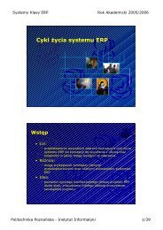 Cykl życia systemu ERP