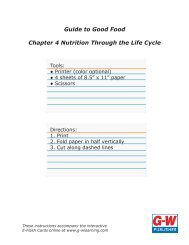 Guide to Good Food Chapter 4 Nutrition Through the Life Cycle