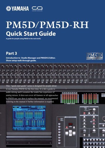 PM5D Quick Start Guide Part3 - Yamaha Downloads