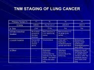 TNM STAGING OF LUNG CANCER - The Lung Center