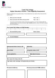 Fees Assessment Form - Leeds City College