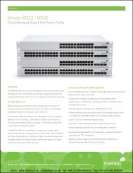 Meraki MS Family Datasheet (PDF) - 4Gon