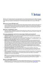Aetna FSA Debit Card FAQ 2007 - Bendix