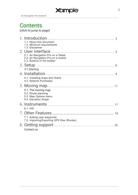 Air Navigation Pro User's Guide - Xample