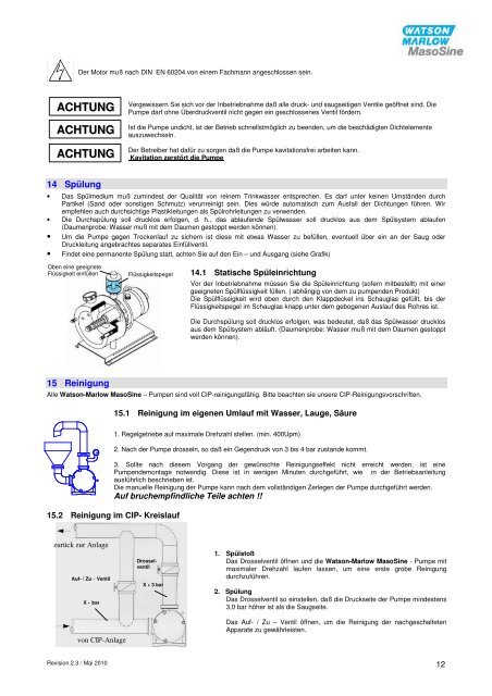 Fehler Ursache Abhilfe - Watson-Marlow GmbH