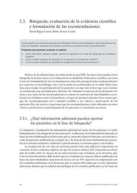 Manual de ImplicaciÃ³n de Pacientes en desarrollo de ... - GuÃ­aSalud