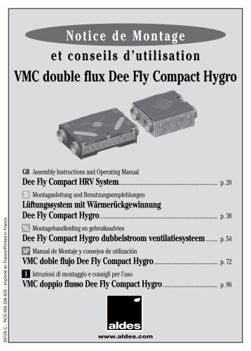 VMC double flux Dee Fly Compact Hygro - Aldes