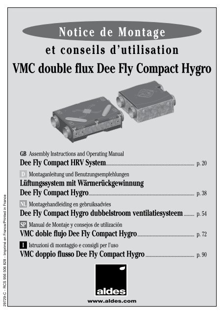 Les filtres d'une VMC double flux - Aldes Benelux
