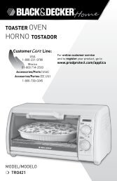 tOaSter OVEN HORNO tOStadOr - Applica Use and Care Manuals