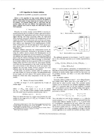 A theta (1) algorithm for modulo addition ... - khaledelleithy.org