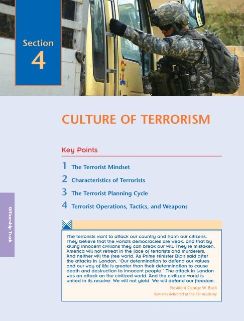 CULTURE OF TERRORISM - UNC Charlotte Army ROTC