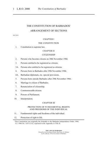 Constitution of Barbados