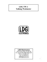 LDG TW-1 Talking Wattmeter - LDG Electronics