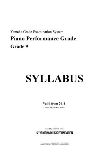 Piano Performance Grade 9