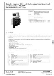 Directley mounted CAN-controls for proportional ... - HAWE Hydraulics