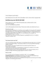 Zertifizierung nach DIN EN ISO 9001 - VBU Verbund beratender ...