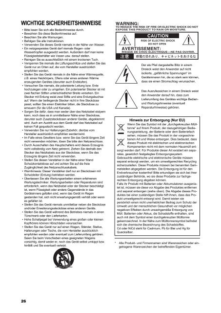 AC30C2X/AC30C2/AC15C1 Owner's Manual - Vox