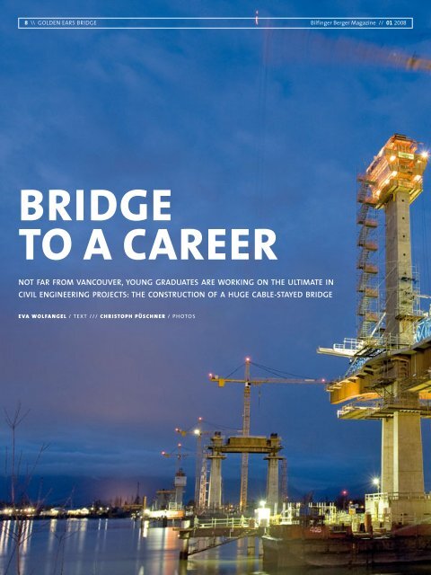 BRIDGE TO A CAREER - Magazin - Bilfinger