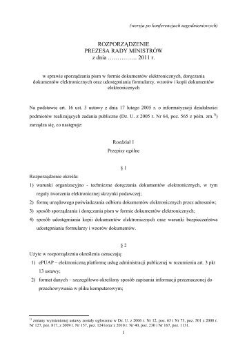 Tekst projektu rozporzÄdzenia - Biuletyn Informacji Publicznej MSW