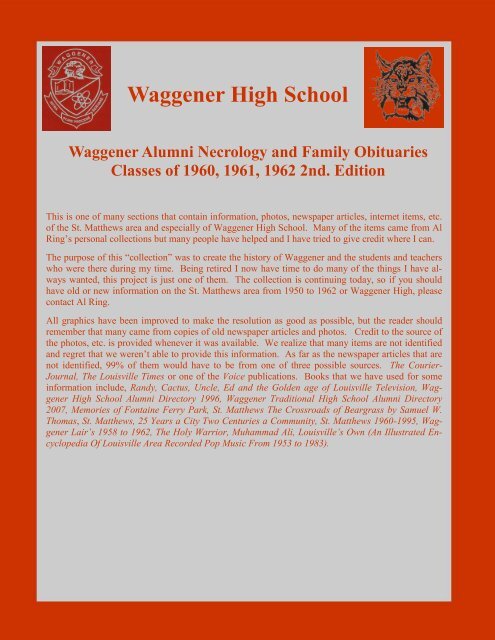 Waggener High School - RingBrothersHistory.com