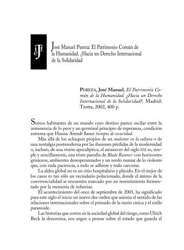 José Manuel Pureza: El Patrimonio Común de la Humanidad ...