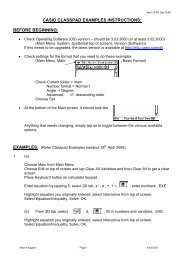 CASIO CLASSPAD EXAMPLES INSTRUCTIONS ... - CasioEd