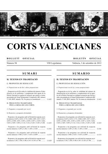 ii. textos en tramitació - Corts Valencianes