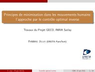 Principes de minimisation dans les mouvements humains: l ...