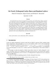 On Nearly Orthogonal Lattice Bases and ... - Researcher - IBM