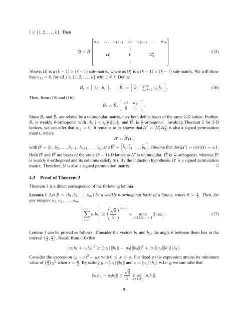 On Nearly Orthogonal Lattice Bases and ... - Researcher - IBM