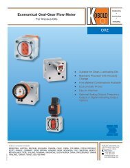 OVZ ECONOMICAL OVAL-GEAR FLOW METER - Kobold