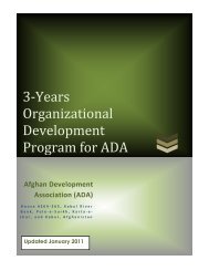 3-Years Organizational Development Program for ADA - Afghan ...