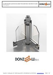 aluminium elevator shaft mounting instructions - Donzelli Srl