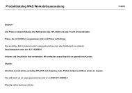 Produktkatalog WAS Werkstattausruestung