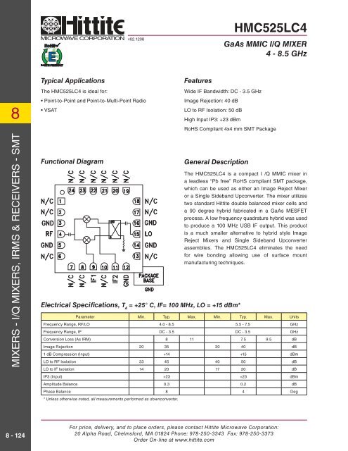 HMC525LC4 - Hittite Microwave Corp.