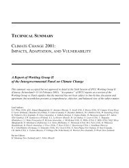 TECHNICAL SUMMARY CLIMATE CHANGE 2001 ... - Global Change